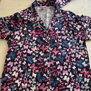 Victoria's Secret Set Butterfly Print Satin Pajamas